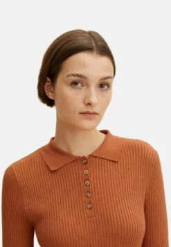 TOM TAILOR Denim Strukturierter- Poloshirt - Rusty Amber -Tom Tailor Winkel a4cf5c1b9d53406fb35de5c2b9ec8504