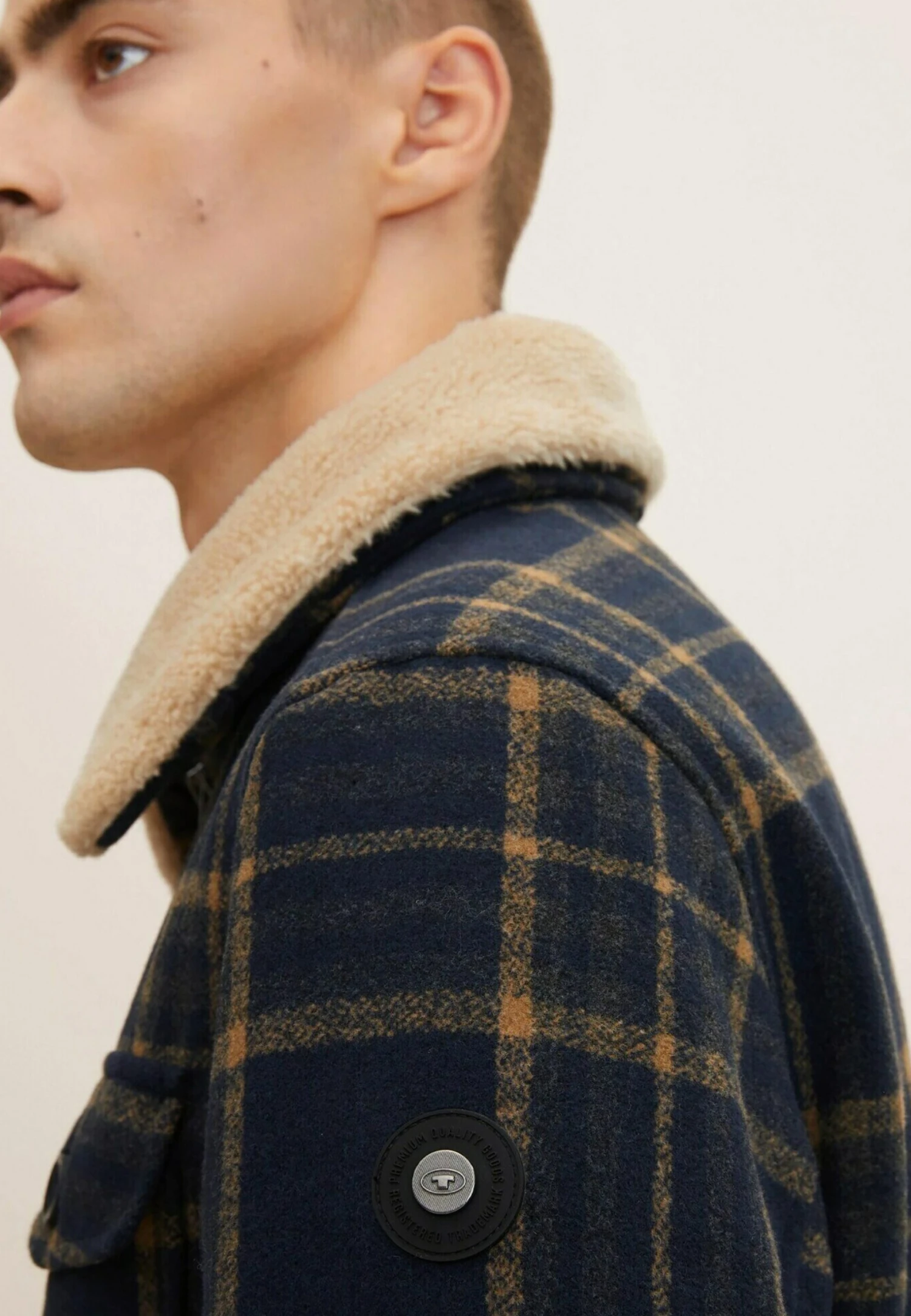 Tom Tailor Jas - Navy Brown Check 6 Tom Tailor Jas - Navy Brown Check - Afbeelding 4