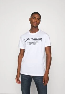 Tom Tailor With Print - T-Shirt Print - White