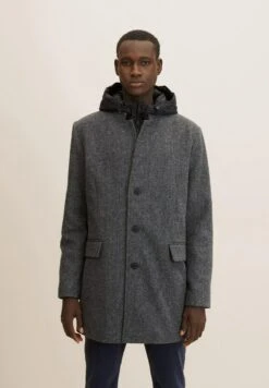 TOM TAILOR Denim Halflange Jas - Grey Melange Twill