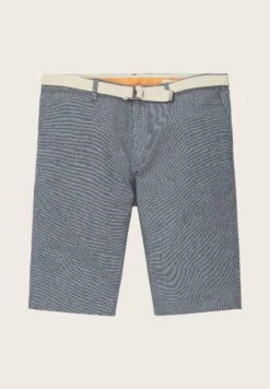 Tom Tailor Bermuda - Shorts - Navy White Zigzag Structure -Tom Tailor Winkel a96e735408974766b3deddd314eb5f78