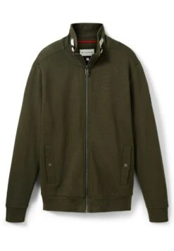 Tom Tailor Mit Struktur - Sweater Met Rits - Deep Forest Green -Tom Tailor Winkel a9d43bcce52b4f51874d72d271fe2175