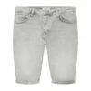 Tom Tailor Josh Regular Slim- Jeansshort - Used Bleached Grey Denim