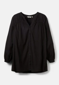 Tom Tailor Long Mit V-Ausschnitt - Overhemdblouse - Deep Black -Tom Tailor Winkel aaad68d6e35440dd95cd058cb9623bc9