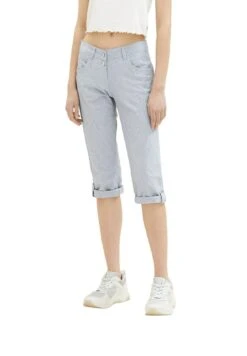 Tom Tailor 3/4Mit Teilungsnaht - Shorts - Blue Stripe Pants -Tom Tailor Winkel ad06065364164ed0894b411e19a8340c