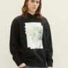 TOM TAILOR Denim Mit Fotoprint - Hoodie - Black