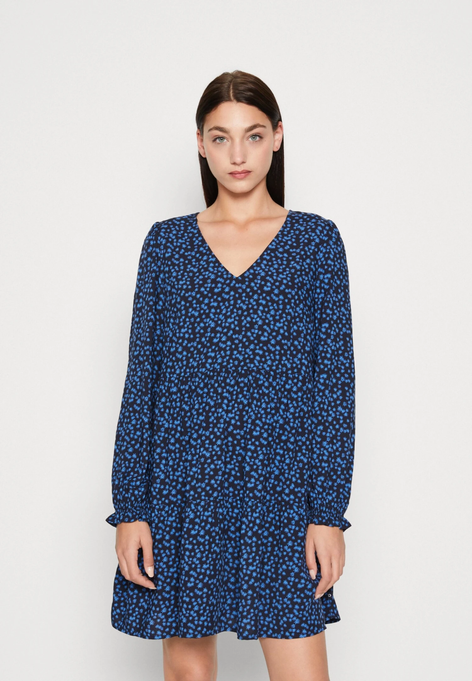 TOM TAILOR Denim V-Neck Babydoll Dress - Jurk - Navy Blue 3 TOM TAILOR Denim V-Neck Babydoll Dress - Jurk - Navy Blue