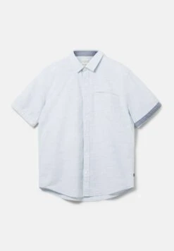 Tom Tailor Kurzarm Mit Struktur - Overhemd - White Blue Fil A Fil Dobby -Tom Tailor Winkel ae08256c389044e08d04d8db193a1528