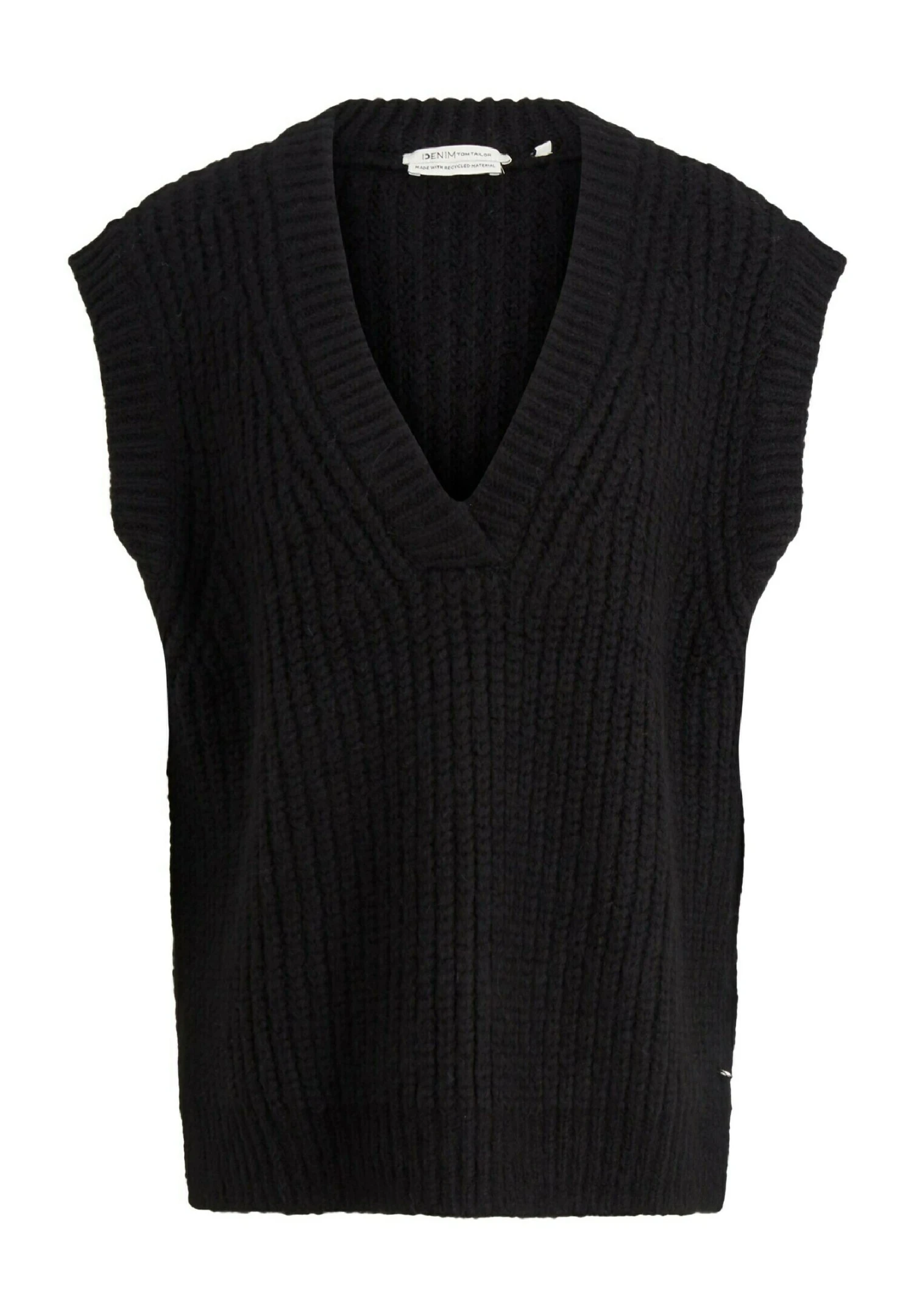 TOM TAILOR Denim Mit V-A - Trui - Deep Black 9 TOM TAILOR Denim Mit V-A - Trui - Deep Black - Afbeelding 7