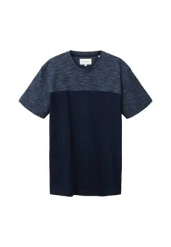 Tom Tailor Mit Einsatz In Melange-Optik - T-Shirt Print - Blue Streaky Melange -Tom Tailor Winkel ae48cc90608249a9bb3ab3984eb2ae12