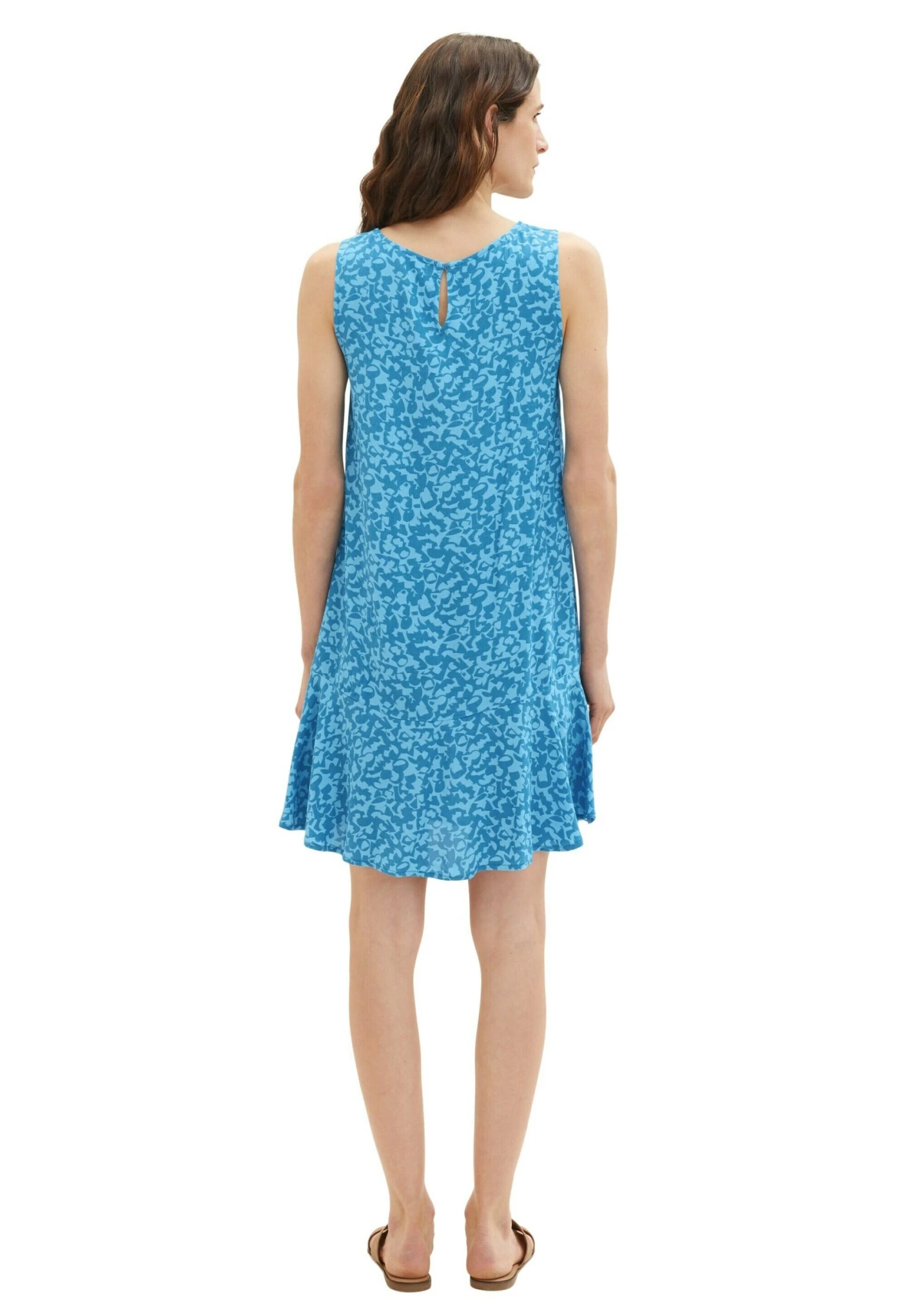 Tom Tailor Volant - Jurk - Blue Geo Design 4 Tom Tailor Volant - Jurk - Blue Geo Design - Afbeelding 2