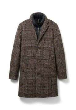 Tom Tailor Mantel - Blue Brown Boucle Wool Check -Tom Tailor Winkel aead233b42b6418b95619dc946840058