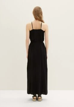 TOM TAILOR Denim American Neckline - Maxi-Jurk - Deep Black -Tom Tailor Winkel af104633b1f74d838d91bca59e859589