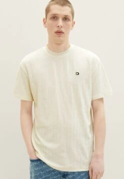 TOM TAILOR Denim T-Shirt Basic - Stripe Towelling Jacquard