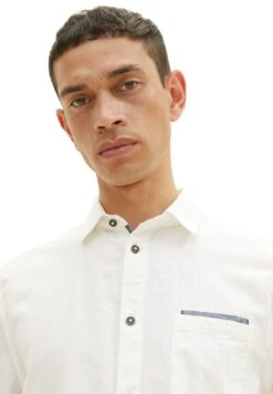 Tom Tailor Mit Brusttasche - Overhemd - Off White -Tom Tailor Winkel b16a5364d6c54a1dbe0be6c659084a8e