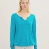 Tom Tailor Longsleeve - Teal Blue -Tom Tailor Winkel b24a3b6ab8654c7e97ff14170d3b3298