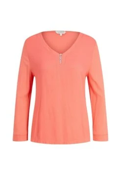 Tom Tailor Longsleeve - Smooth Papaya Red -Tom Tailor Winkel b2dca1ca21b84deab6d2bb96b47bbaa5