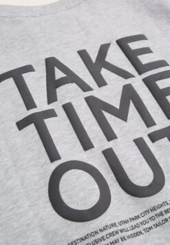 Tom Tailor Mit Textprint  - Sweater - Light Stone Grey Melange -Tom Tailor Winkel b34b255e8dad410ca55a5faa8c78137e