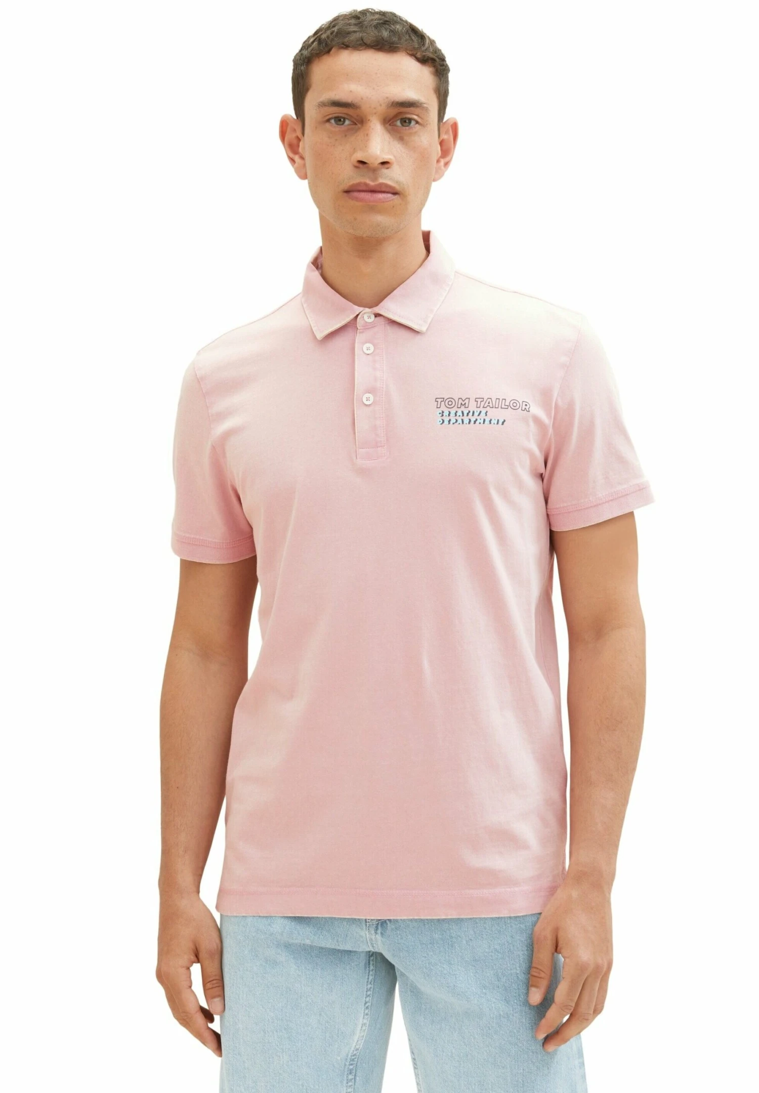 Tom Tailor Mit Logo Print - Poloshirt - Morning Pink 7 Tom Tailor Mit Logo Print - Poloshirt - Morning Pink - Afbeelding 5