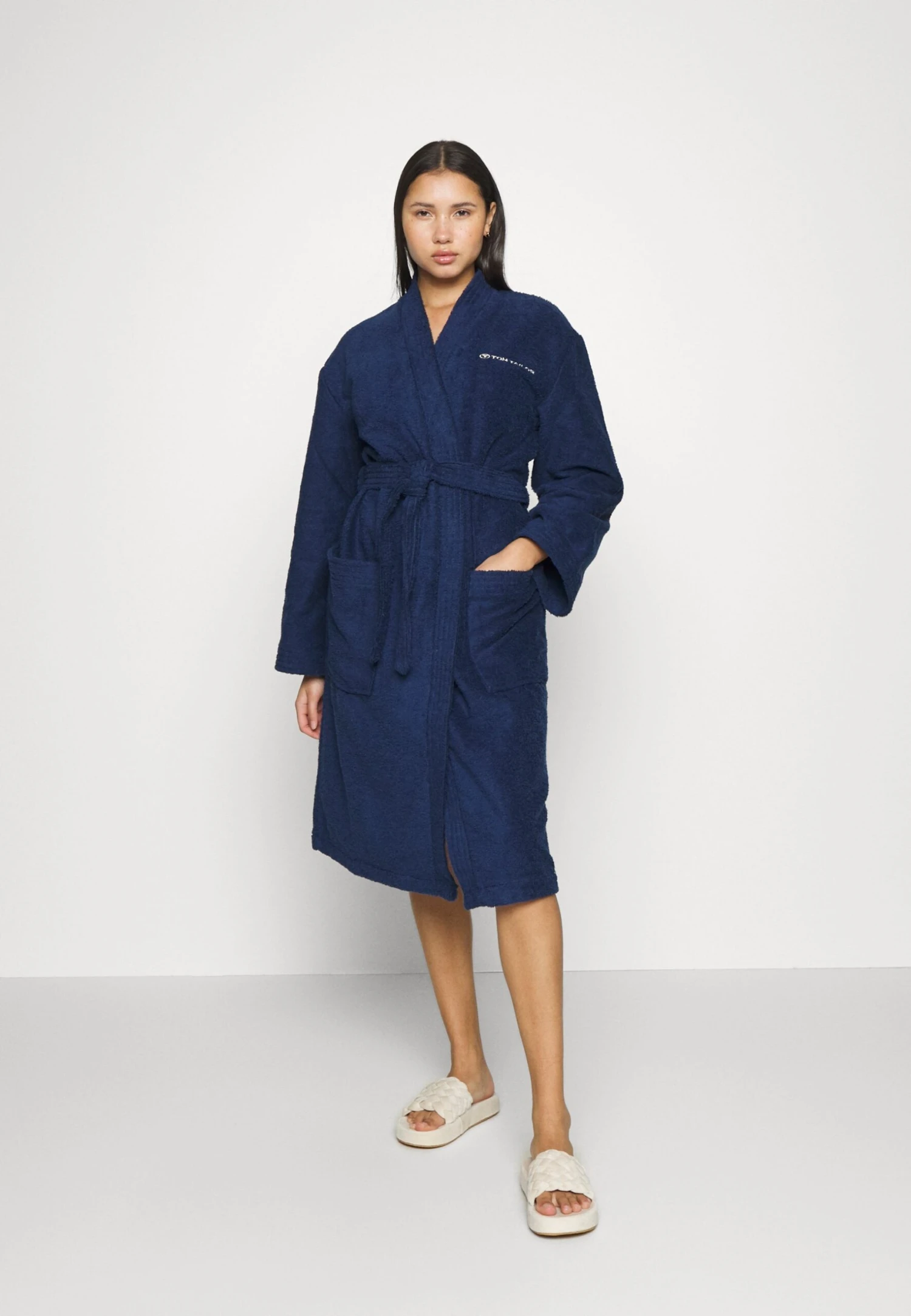 Tom Tailor Basic Kimono Unisex - Badjas - Navy 4 Tom Tailor Basic Kimono Unisex - Badjas - Navy - Afbeelding 2