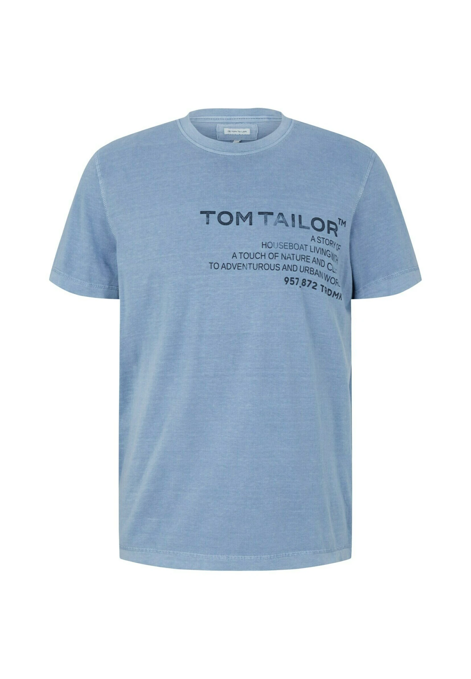 Tom Tailor Mit Waschung- T-Shirt Print - Greyish Mid Blue 13 Tom Tailor Mit Waschung- T-Shirt Print - Greyish Mid Blue - Afbeelding 11