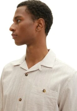 Tom Tailor Kurzarm - Overhemd - Desert Fawn Horizontal Stripe -Tom Tailor Winkel b4342e1bdca94c67a319d4892d06feee
