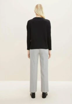 Tom Tailor Mit Umgeschlagenem Stehkragen - Longsleeve - Deep Black -Tom Tailor Winkel b5725a8b334a416fbd467e242eaf2b76