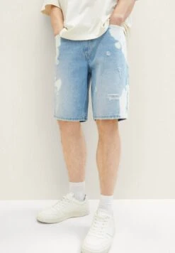 TOM TAILOR Denim Loose Fit - Jeansshort - Destroyed Bleached Blue Denim -Tom Tailor Winkel b5ae7056221e420c9df07cae2513a761
