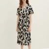 Tom Tailor Gemustertes Midi - Jurk - Black Big Abstract Design -Tom Tailor Winkel b719c85502c74dcaa1a0bed03054f9e1