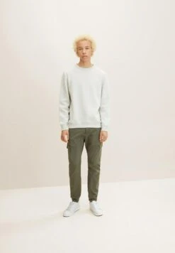 TOM TAILOR Denim Cargobroek - Dusty Olive Green