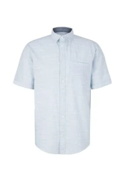 Tom Tailor Kurzarm Mit Struktur - Overhemd - White Blue Fil A Fil Dobby -Tom Tailor Winkel b9b906f965e0400dbc147382174c0bc2