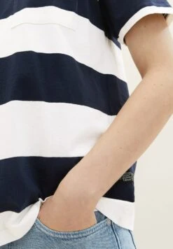 Tom Tailor Gestreiftes- T-Shirt Print - Navy Large Stripe -Tom Tailor Winkel b9c88f689595432bb9d4117e707218a2