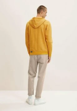 Tom Tailor Fine Striped- Sweater Met Rits - Flame Brown Injected Stripe -Tom Tailor Winkel b9c9c5e136d64292a92bb4d3c2d3fcc7