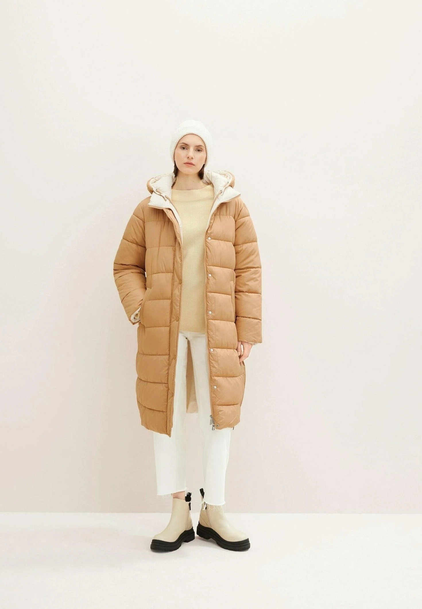 Tom Tailor Puffer Mit Kapuze - Winterjas - Soft Light Camel 4 Tom Tailor Puffer Mit Kapuze - Winterjas - Soft Light Camel - Afbeelding 2