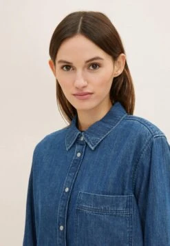 TOM TAILOR Denim Overhemdblouse - Clean Dark Stone Blue Denim -Tom Tailor Winkel bac700ff2c0c4afb81ee6df518de043c