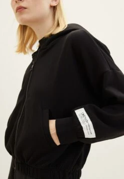 TOM TAILOR Denim Sweater Met Rits - Deep Black -Tom Tailor Winkel bc21db4a377e46b987c09d5a88ea758b