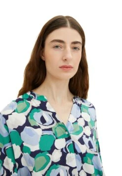 Tom Tailor Longsleeve - Blouse - Green Flower Design -Tom Tailor Winkel bc528305e07c437388668b852a3f2ba0
