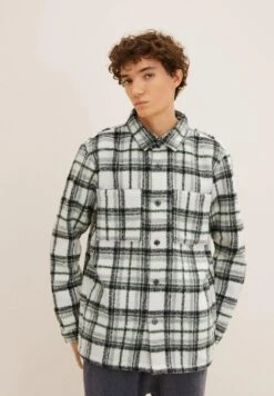 TOM TAILOR Denim Mit Karomuster - Overhemd - Light Beige Green Black Check