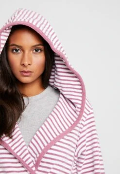 Tom Tailor Stripe Bathrobe - Badjas - Mauve -Tom Tailor Winkel bee8c6a48d7042908c2e916f60d9ac9d