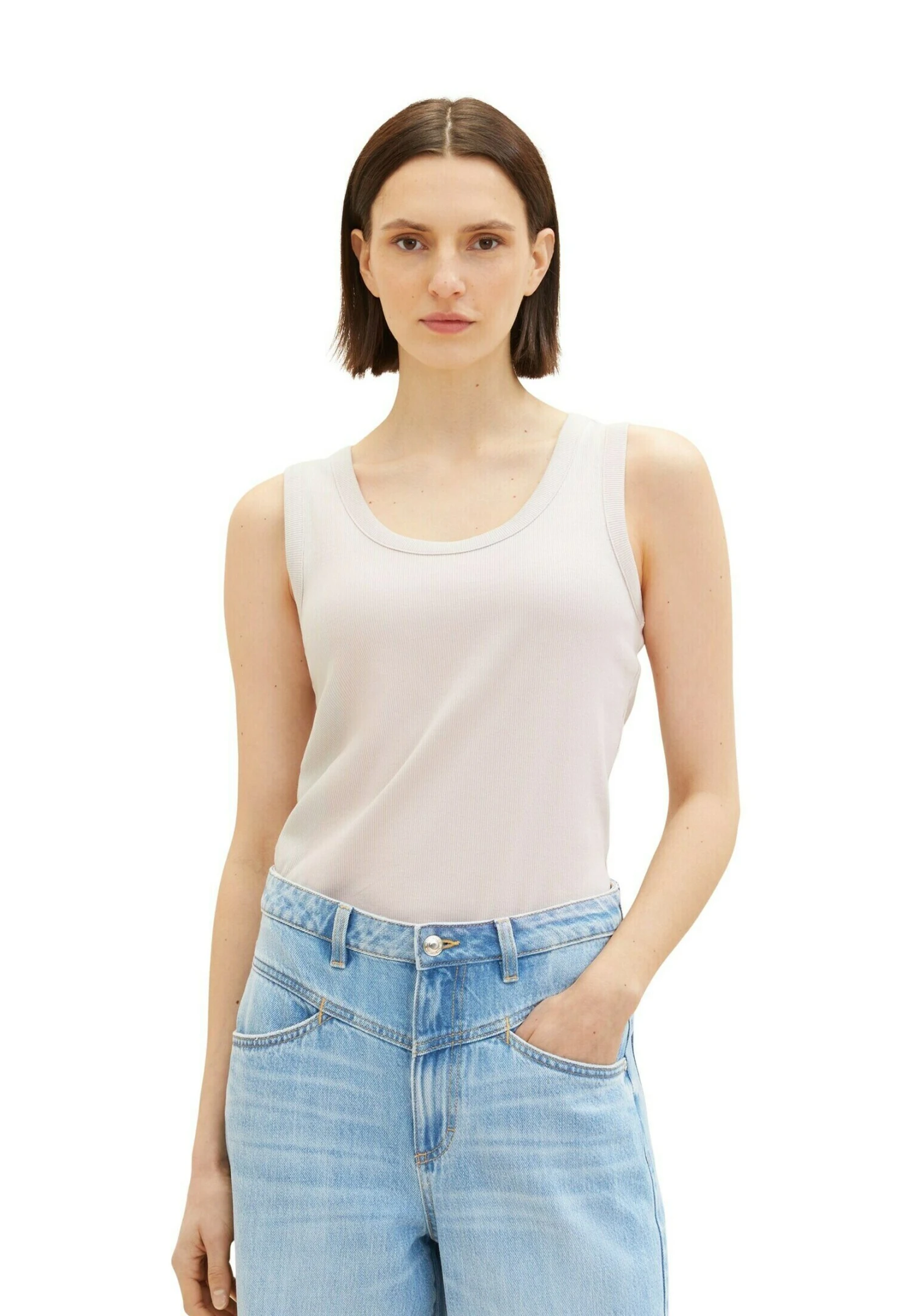 Tom Tailor Mit Struktur - Top - Clouds Grey 9 Tom Tailor Mit Struktur - Top - Clouds Grey - Afbeelding 7