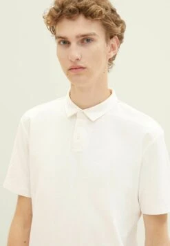 TOM TAILOR Denim Strukturiert - Poloshirt - Wool White -Tom Tailor Winkel c2b85a2babe84226a9a777709533a88f
