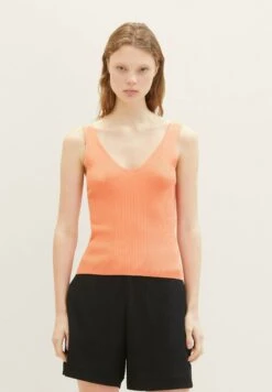 TOM TAILOR Denim Mit Rippstruktur - Top - Luminous Coral