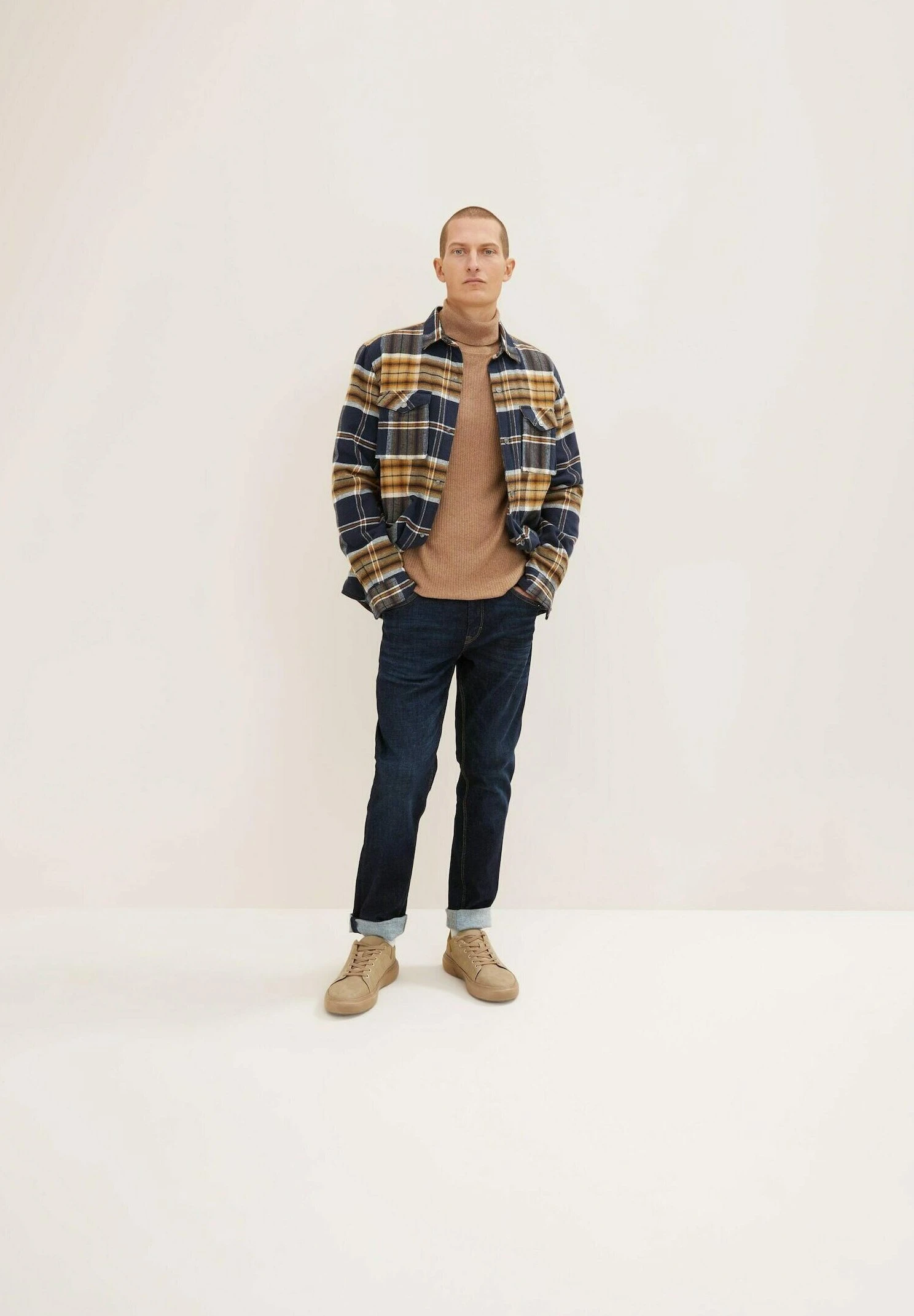 Tom Tailor Strukturierter Rollkragen - Trui - Havana Brown Melange 4 Tom Tailor Strukturierter Rollkragen - Trui - Havana Brown Melange - Afbeelding 2