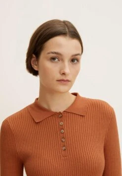 TOM TAILOR Denim Strukturierter- Poloshirt - Rusty Amber -Tom Tailor Winkel c593b6ba2c834fc1bbb6b26662827009