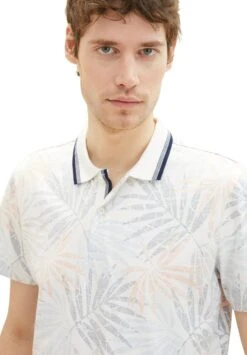 Tom Tailor Mit Allover-Print - Poloshirt - Orange Colorful Leaf Design -Tom Tailor Winkel c6a00a59bbf241308c5959b9779aa2f5