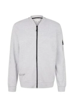 TOM TAILOR Denim Mit Print  - Sweater Met Rits - Light Stone Grey Melange -Tom Tailor Winkel c6d57022414d44529c82ae149dbbe035