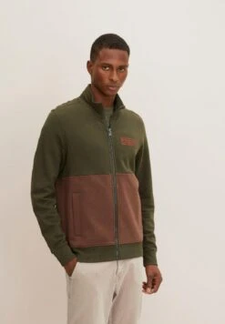 Tom Tailor Sweater Met Rits - Deep Forest Green