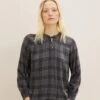Tom Tailor Blouse - Anthracite Big Printed Check