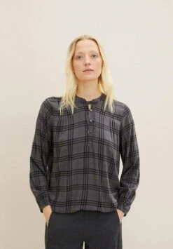 Tom Tailor Blouse - Anthracite Big Printed Check