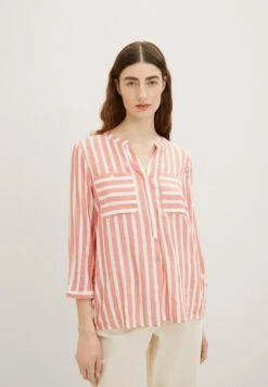 Tom Tailor Striped - Blouse - Red White Vertical Stripe